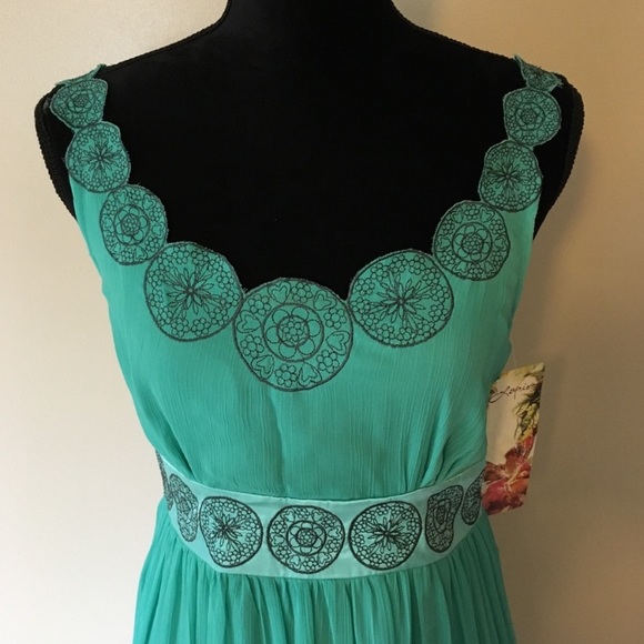 Lapis Size Small Teal Summer Dress - Picture 5 of 8